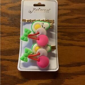 Cherry Avocado Hair Clip